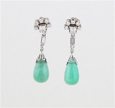 Diamant Smaragd Ohrschrauben - Exkluzivní šperky