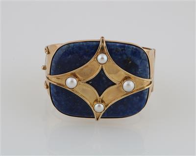 Kulturperlen Lapislazuli Armreif - Erlesener Schmuck