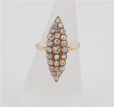 Altschliffdiamant Ring zus. ca. 1,50 ct - Exkluzivní šperky