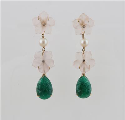 Diamant Smaragd Ohrgehänge - Exkluzivní šperky