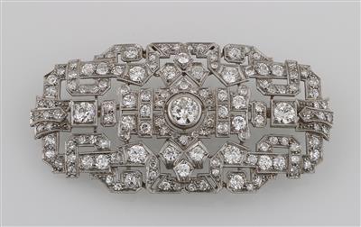 Diamantbrosche zus. ca. 7 ct - Exkluzivní šperky