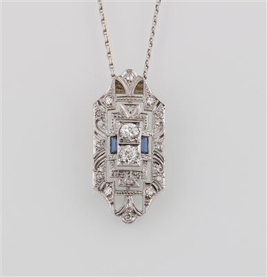 Altschliff Diamant Anhänger zus. ca. 0,50 ct - Klenoty