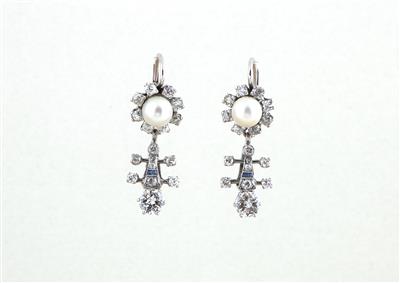 Diamant Kulturperlen Ohrgehänge - Exquisite jewellery