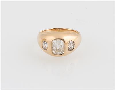 Altschliffdiamant Ring zus. ca. 1,40 ct - Exkluzivní šperky