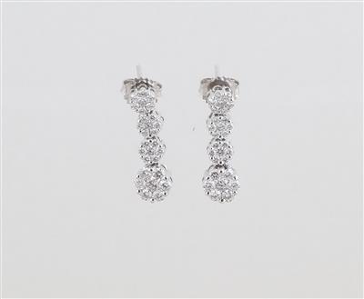 Brillant Ohrsteckgehänge zus. ca. 1,40 ct - Exquisite jewellery