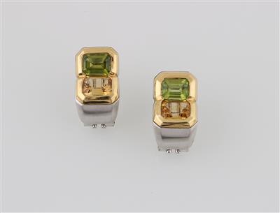 Peridot Citrin Ohrclips - Exquisite jewellery