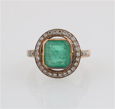 Brillant Smaragd Ring - Erlesener Schmuck