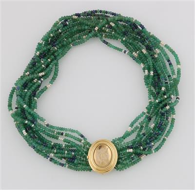 Smaragd Saphircollier - Exquisite jewellery