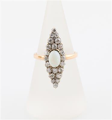 Altschliffdiamant Opalring - Exquisite jewellery