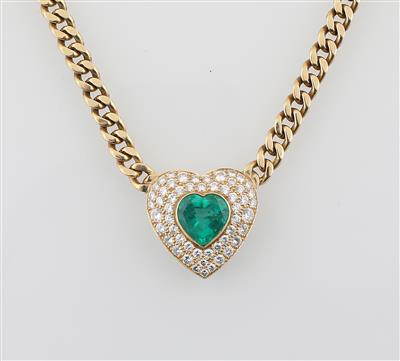 Brillant Smaragdcollier - Gioielli scelti