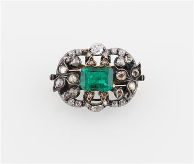Diamant Smaragdbrosche - Exkluzivní šperky