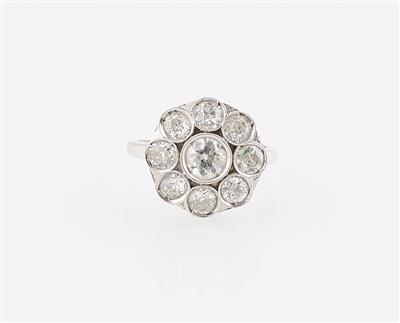 Altschliffdiamant Ring zus. ca. 2 ct - Happy Valentine‘s Day