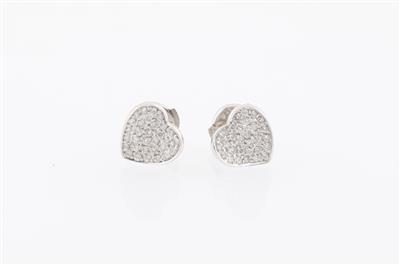 Brillant Herz Ohrstecker zus. ca. 0,50 ct - Happy Valentine‘s Day