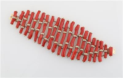 Brillant Korallen Armband - Exkluzivní šperky