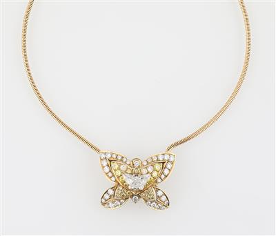 Diamantcollier zus. ca. 3,30 ct - Exquisite jewellery