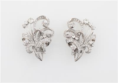 2 Diamant Kleiderclips zus. ca. 7 ct - Exquisite jewellery