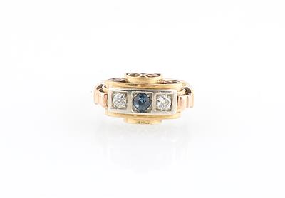 Altschliffdiamant Saphirring - Exquisite jewellery