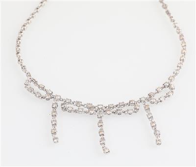 Brillantcollier zus. ca. 12,60 ct - Exquisite jewellery