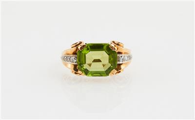 Diamant Peridotring - Erlesener Schmuck