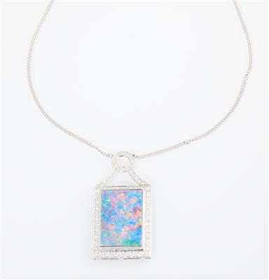 Diamant Opal Collier - Erlesener Schmuck Muttertag