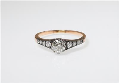 Altschliffdiamant Ring zus. ca. 0,75 ct - Gioielli scelti