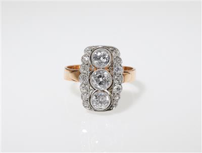 Altschliffdiamant Ring zus. ca. 1,35 ct - Exkluzivní šperky