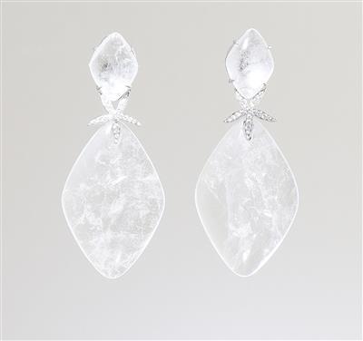 Brillant Bergkristall Ohrclipsgehänge - Exquisite jewellery