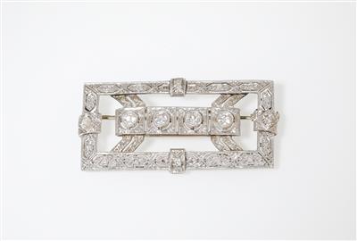 Diamantbrosche zus. ca. 0,85 ct - Exquisite jewellery