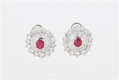 Rubin Diamant Ohrclips - Exkluzivní šperky