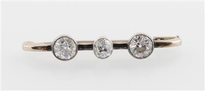 Altschliffdiamant Brosche zus. ca. 1,70 ct - Exquisite jewellery