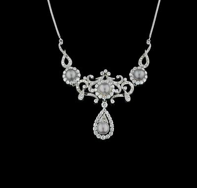 Diamant Kulturperlen Collier - Exquisite jewellery