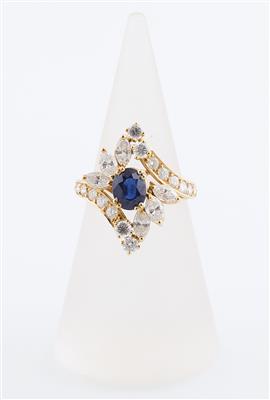 Diamant Saphir Ring - Gioielli scelti