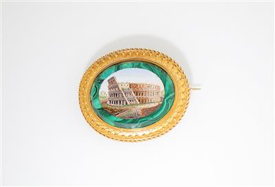 Mikromosaik Brosche Colosseum - Erlesener Schmuck