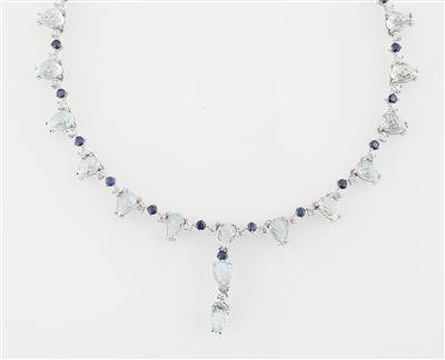 Aquamarin Collier zus. ca. 32,45 ct - Jewellery