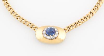 Brillant Saphir Collier - Erlesener Schmuck