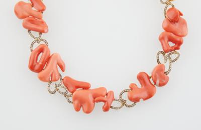 Brillant Korallen Collier - Exquisite jewellery