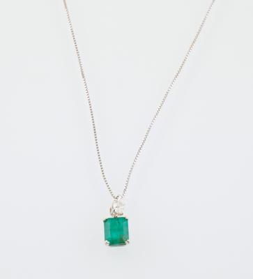 Diamant Smaragdanhänger - Exquisite jewellery