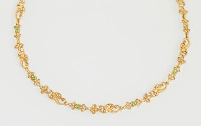 Halskette mit Demantoiden zus. ca. 0,55 ct - Exquisite jewellery