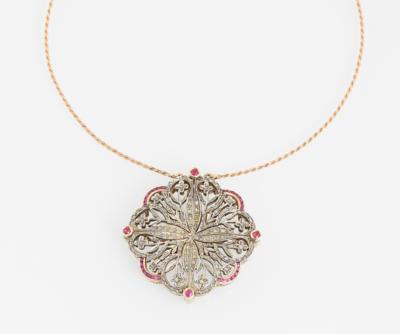 Wandelbares Diamant Rubincollier - Exquisite jewellery