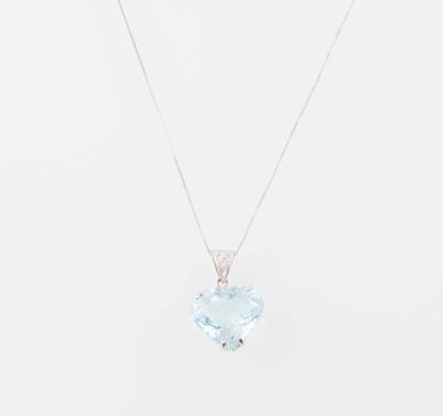 Aquamarin Herzanhänger ca. 7 ct - Exquisite jewellery