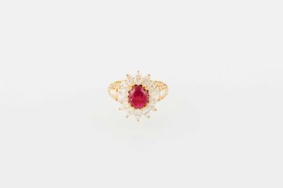 Diamant Rubinring - Exquisite jewellery