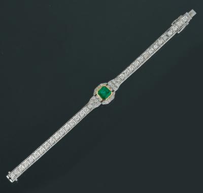 Diamant Smaragd Armband - Erlesener Schmuck Walzerzauber