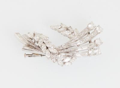 Diamantbrosche zus. ca. 5,50 ct - Exkluzivní šperky