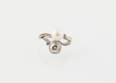 Orientperlen Altschliffdiamant Ring - Exquisite jewellery
