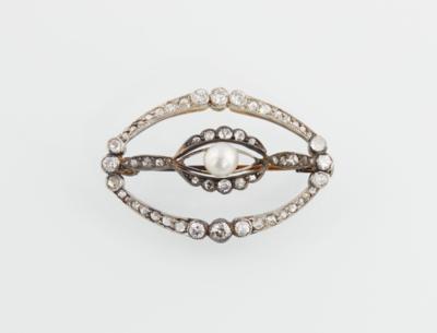 Altschliffdiamant Brosche zus. ca. 1,10 ct - Exquisite jewellery