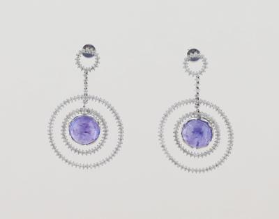 Brillant Tansanit Ohrgehänge - Exquisite jewellery