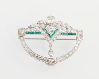 Altschliffdiamant Brosche zus. ca. 2,50 ct - Exquisite jewellery