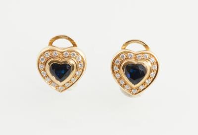 Brillant Saphirohrclips - Exquisite jewellery