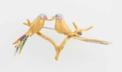 Brosche Vögelchen - Exkluzivní šperky