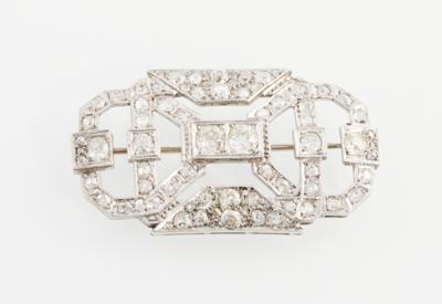 Diamantbrosche zus. ca. 3,60 ct - Exkluzivní šperky